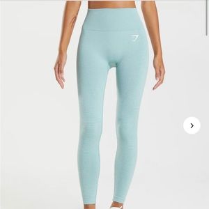 Gymshark Vital Seamless 2.0 V Leggings - Pearl Blue Marl - Extra Small